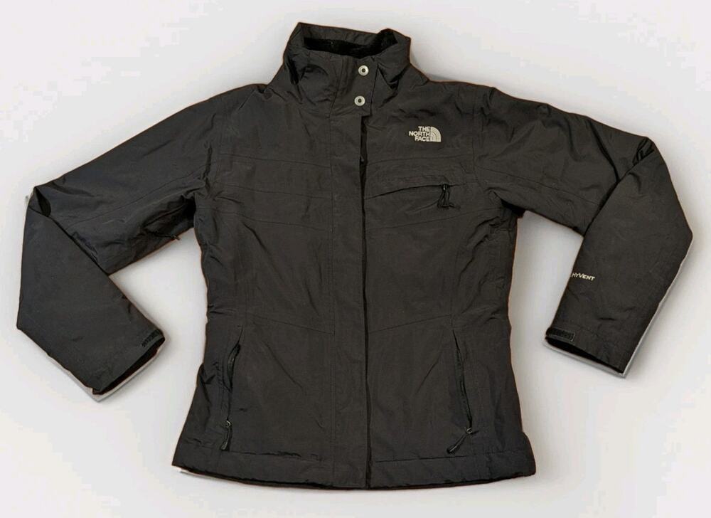 The North Face Womens S HyVent Fleece Lined Jacket Waterproof Outdoor No Hood